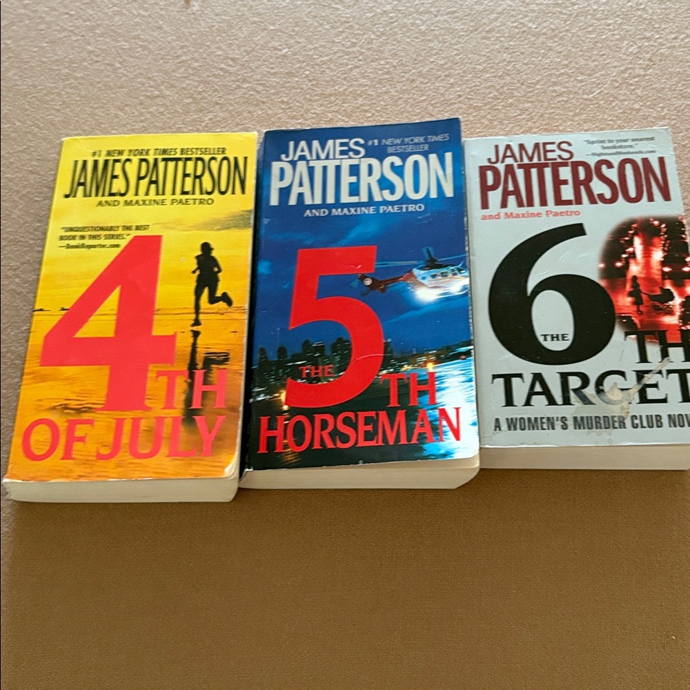 James Patterson Book Set - 4th of July, 5th Horseman, 6th Target